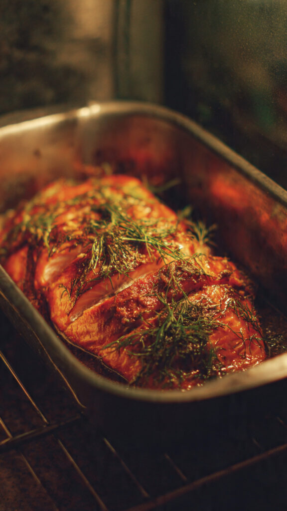 Salmon in a oven